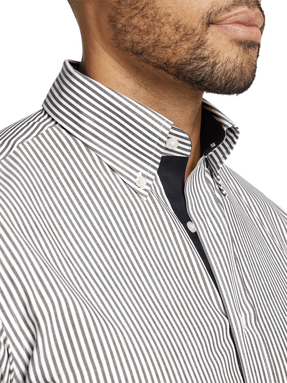 Alternate Image of Non-iron Cotton Stripe Dress Shirt With Contrast Trim-2