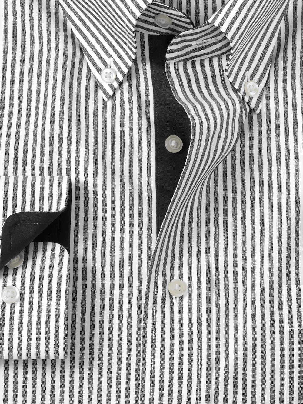Alternate Image of Non-iron Cotton Stripe Dress Shirt With Contrast Trim-5