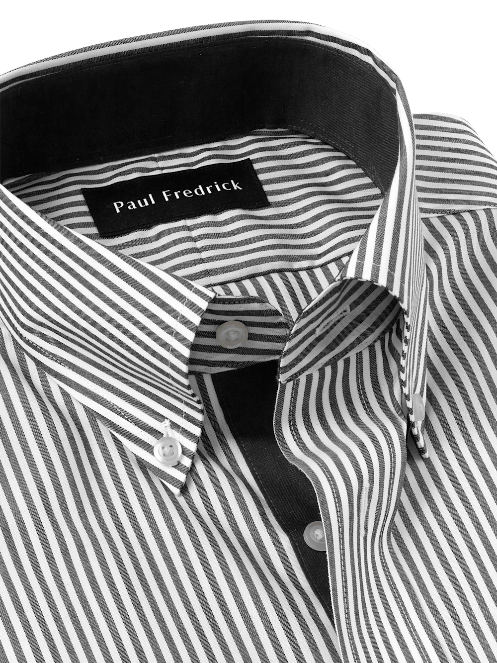 Alternate Image of Non-iron Cotton Stripe Dress Shirt With Contrast Trim-6