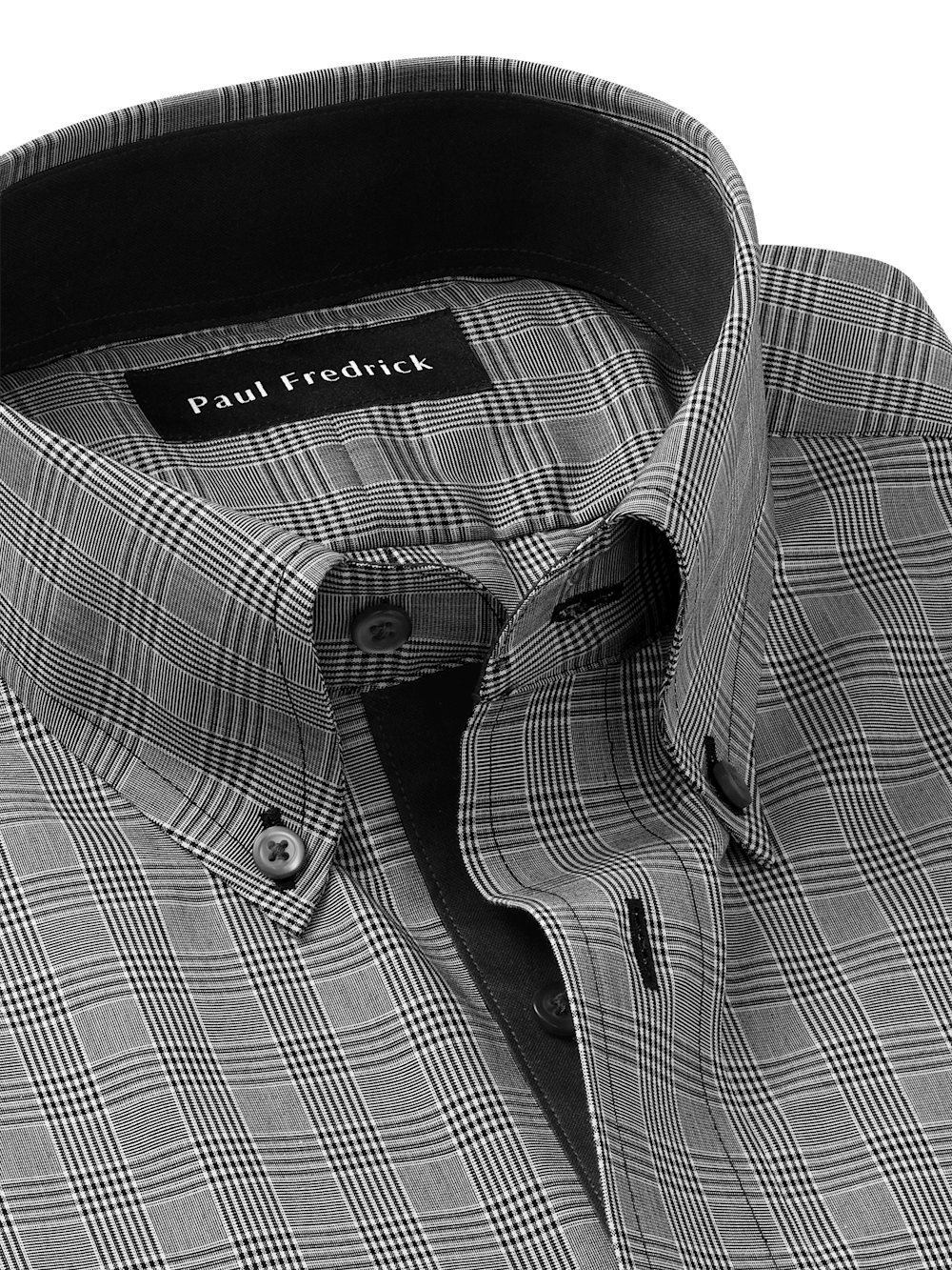 Alternate Image of Non-iron Cotton Plaid Dress Shirt With Contrast Trim-6