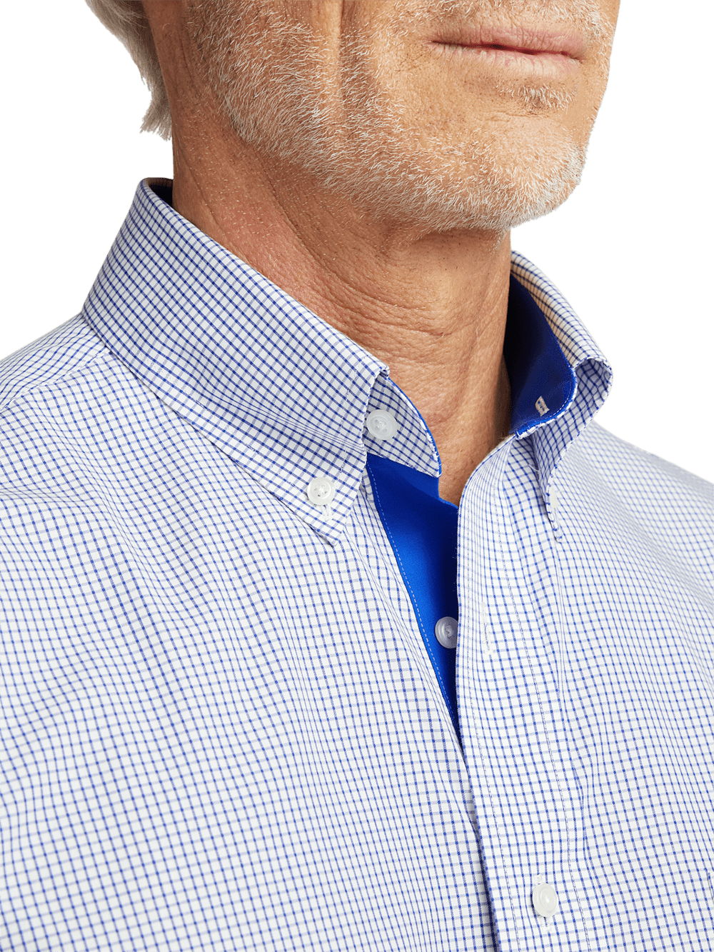 Alternate Image of Non-iron Cotton Check Dress Shirt With Contrast Trim-2
