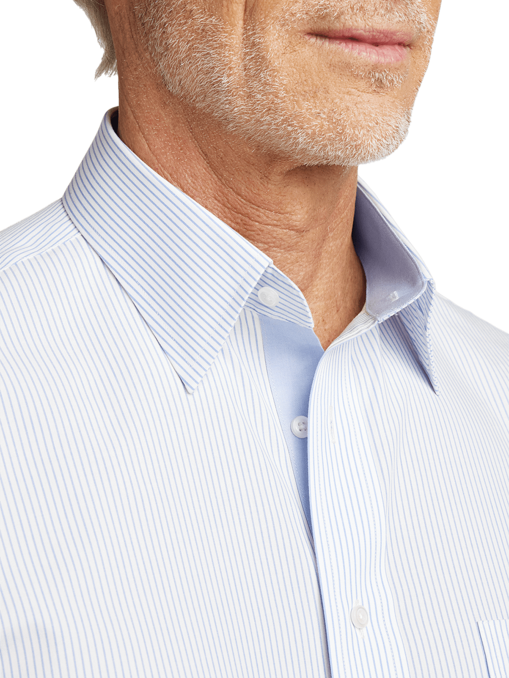 Alternate Image of Non-iron Cotton Stripe Dress Shirt With Contrast Trim-2