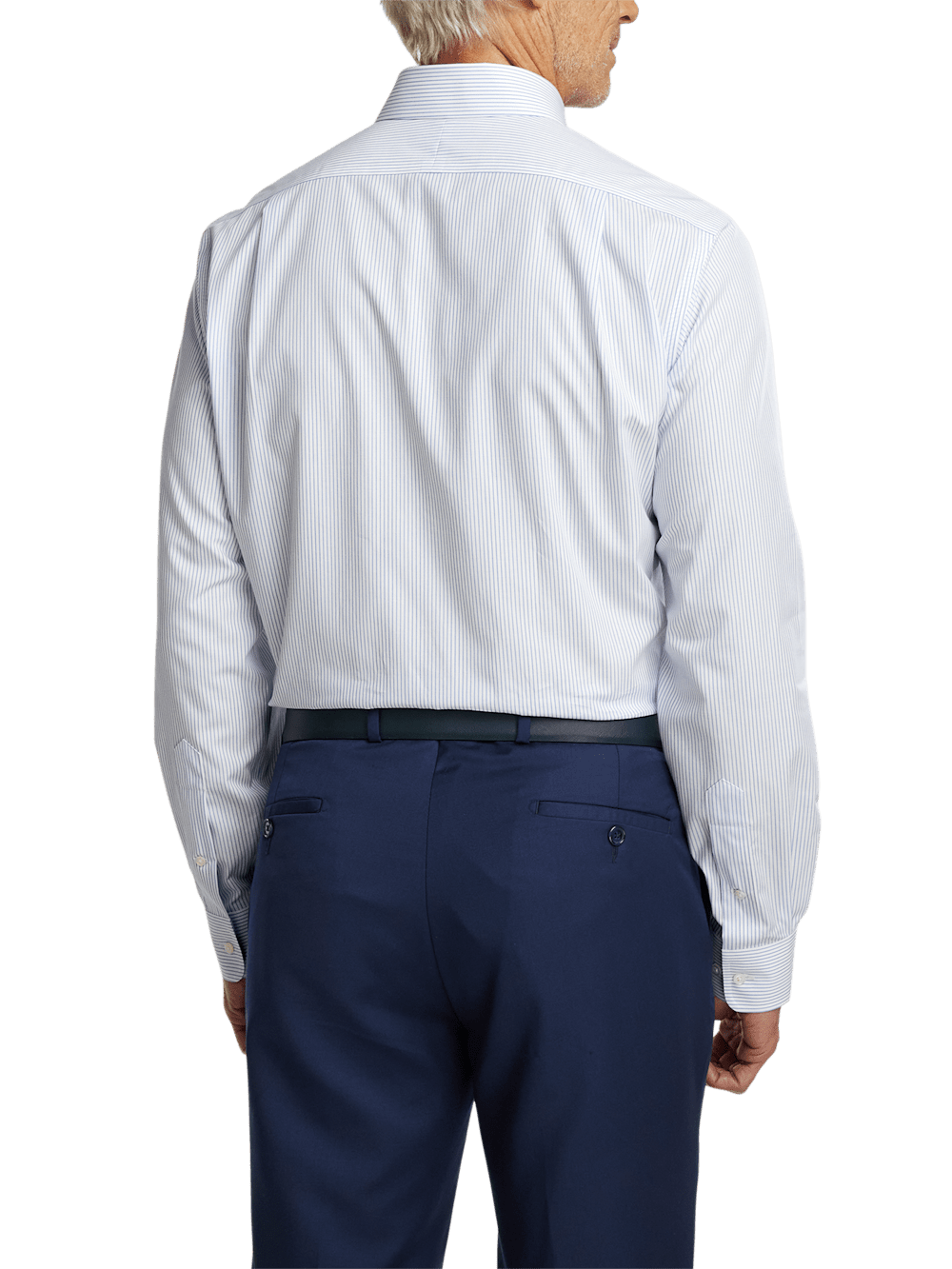 Alternate Image of Non-iron Cotton Stripe Dress Shirt With Contrast Trim-4