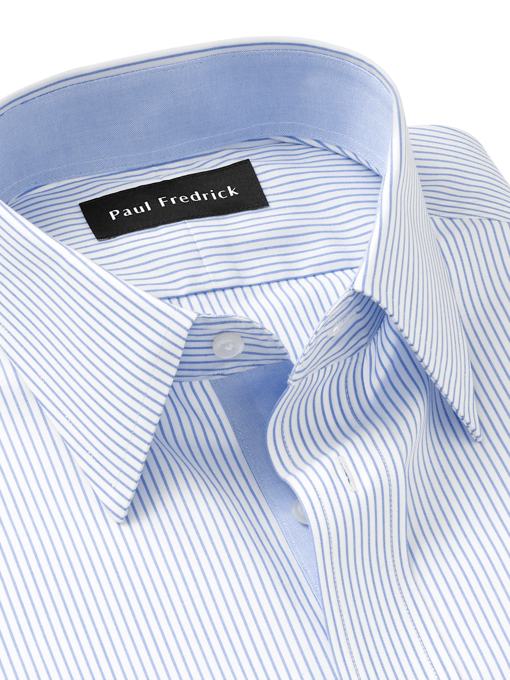 Alternate Image of Non-iron Cotton Stripe Dress Shirt With Contrast Trim-6