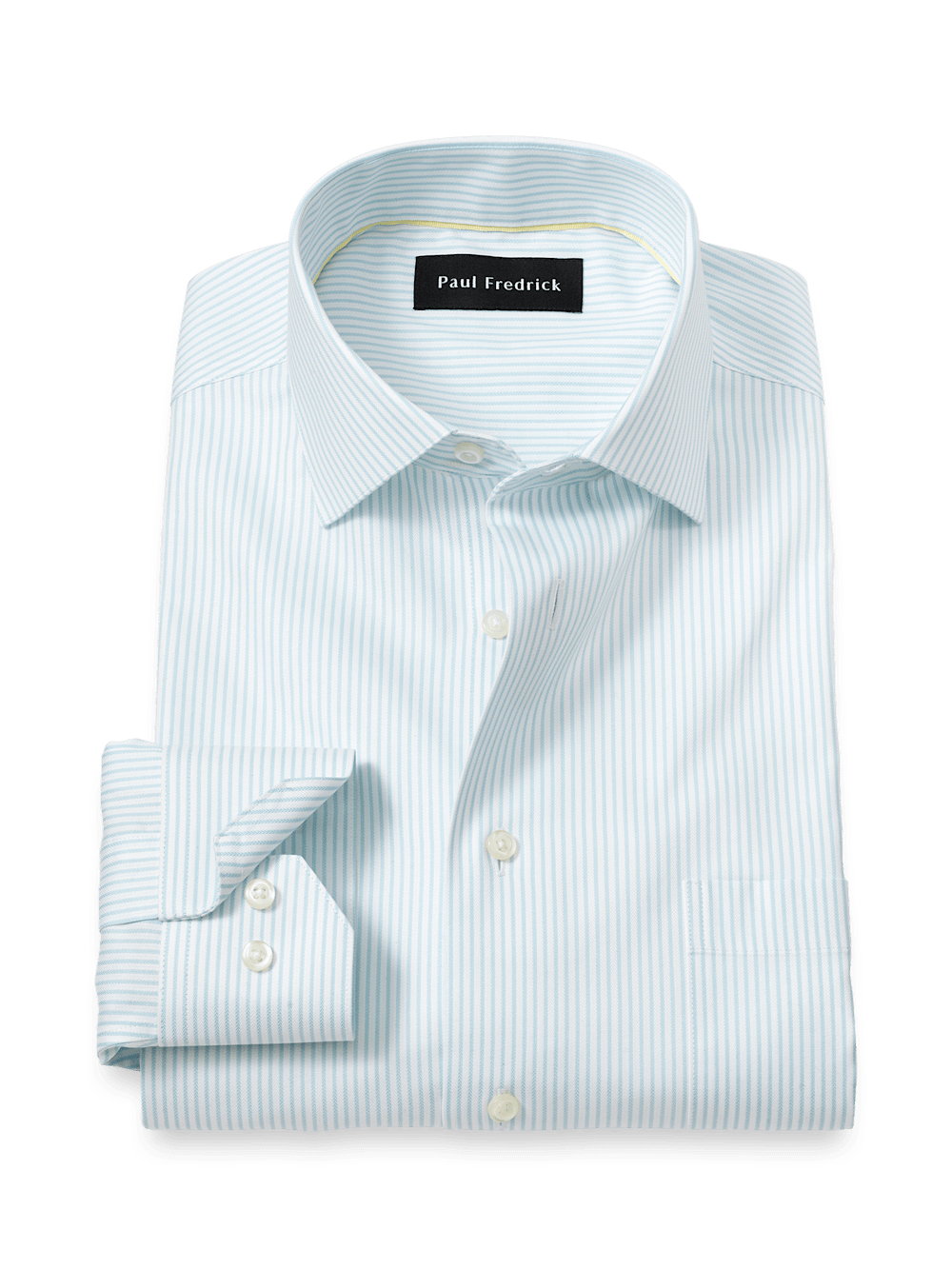 Product Image of Comfort Stretch Non-iron Stripe Dress Shirt-Light Blue