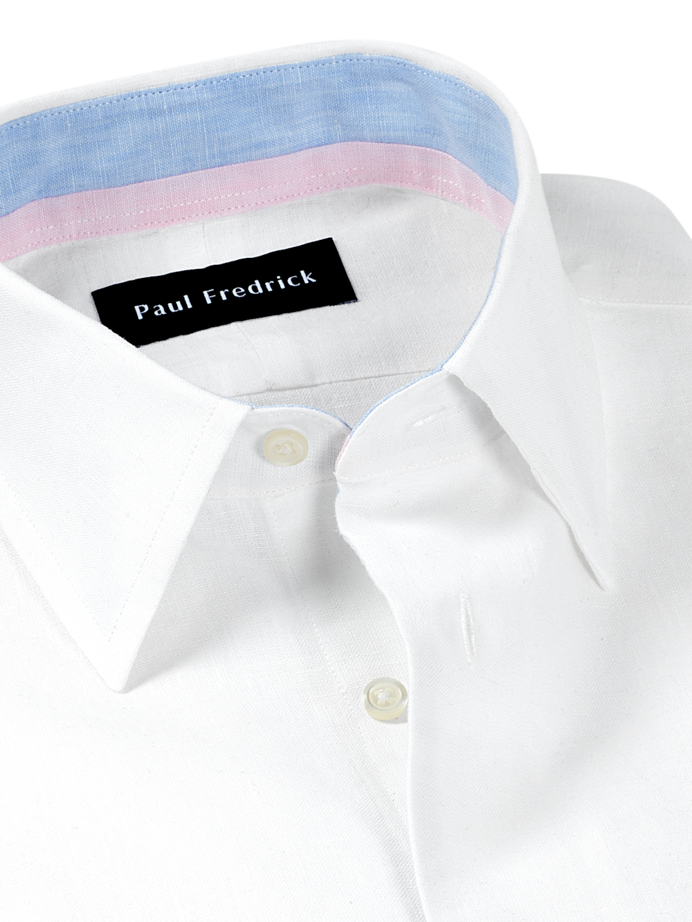 Alternate Image of Non-iron Linen Solid Dress Shirt With Contrast Trim-6