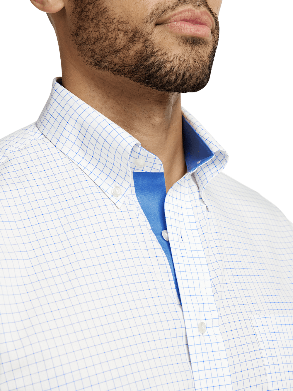 Alternate Image of Non-iron Cotton Check Dress Shirt With Contrast Trim-2