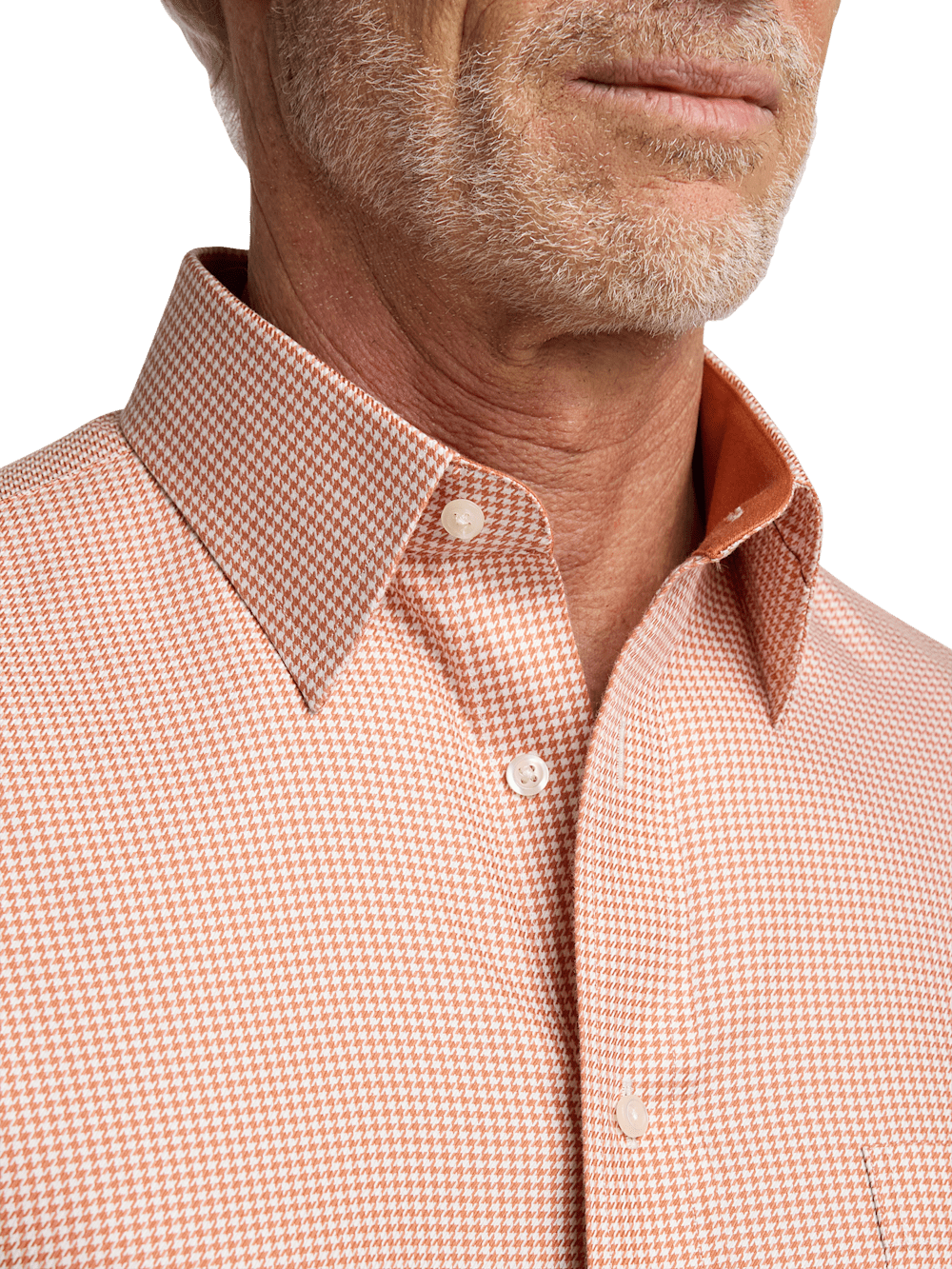 Alternate Image of Non-iron Cotton Houndstooth Dress Shirt With Contrast Trim-2