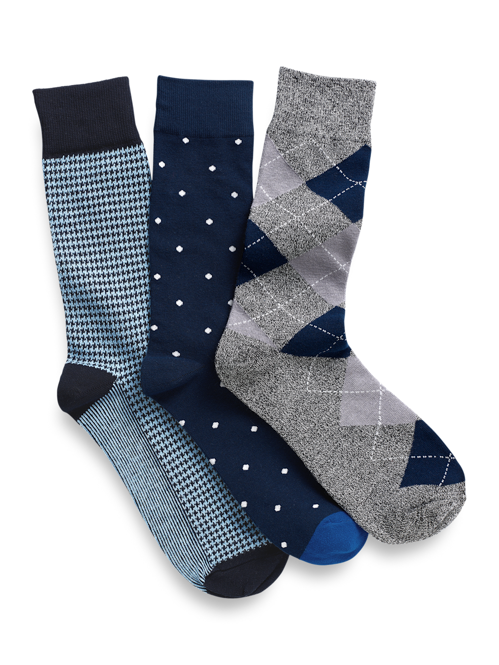 Product Image of 3 Pack Cotton Blend Sock-Navy Multi