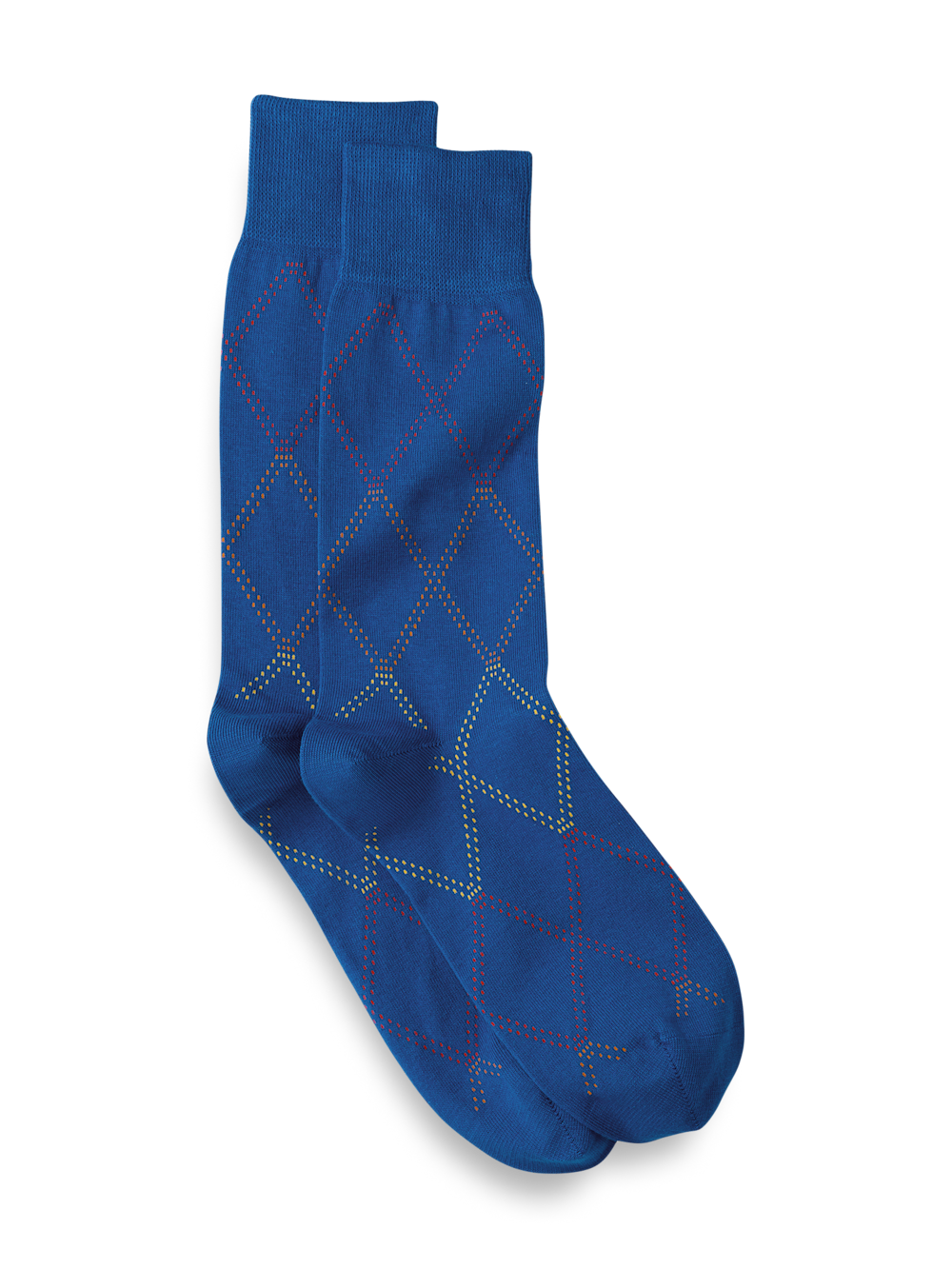 Product Image of Windowpane Cotton Blend Sock-Blue Multi