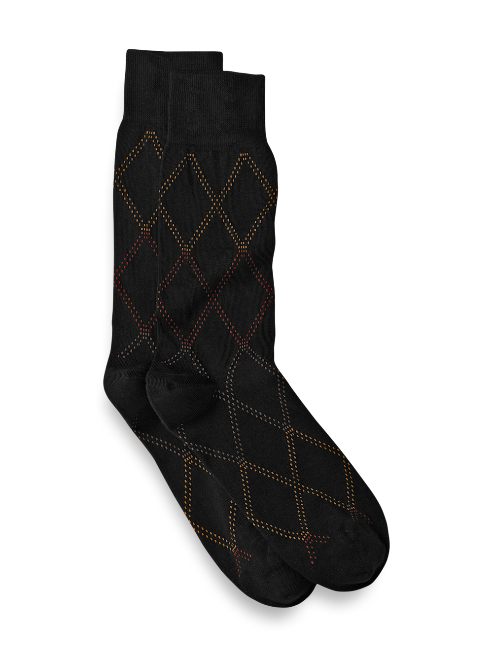 Product Image of Windowpane Cotton Blend Sock-Black Multi