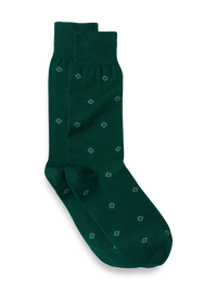 Medallion Cotton Blend Sock - Green