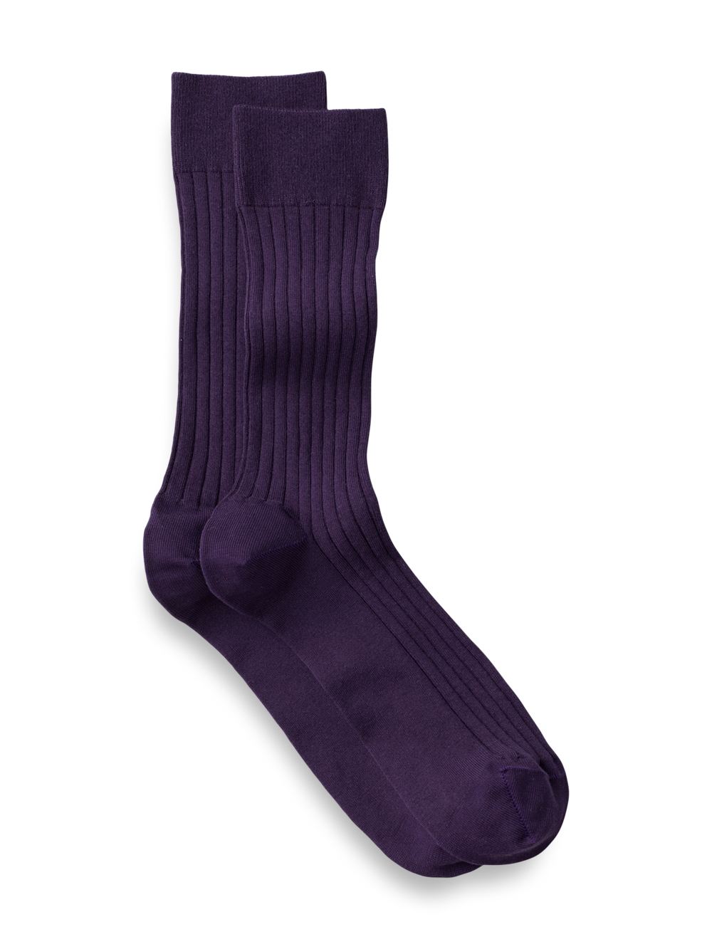 Product Image of Solid Rib Cotton Blend Sock-Purple