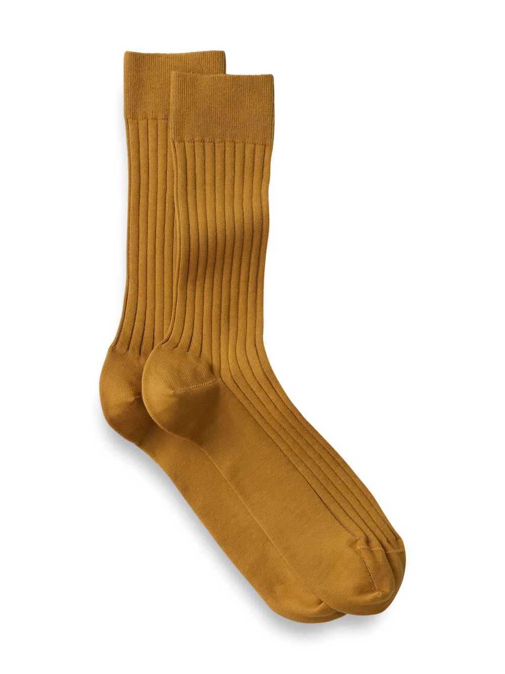 Product Image of Solid Rib Cotton Blend Sock-Gold