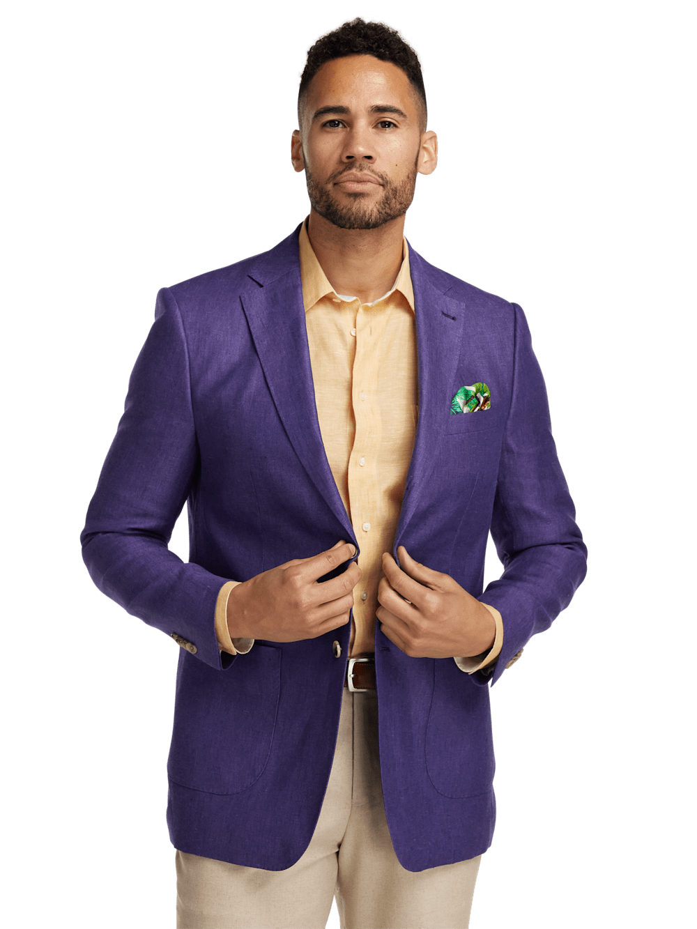 Alternate Image of Linen Single Breasted Notch Lapel Sport Coat-1