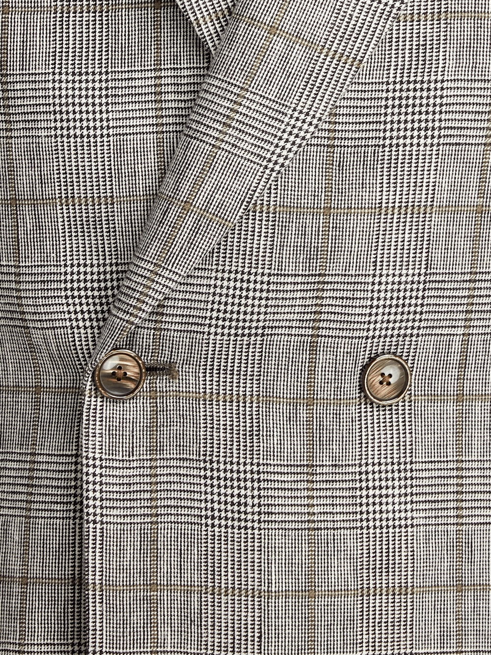 Alternate Image of Linen Blend Plaid Double Breasted Peak Lapel Sport Coat-4