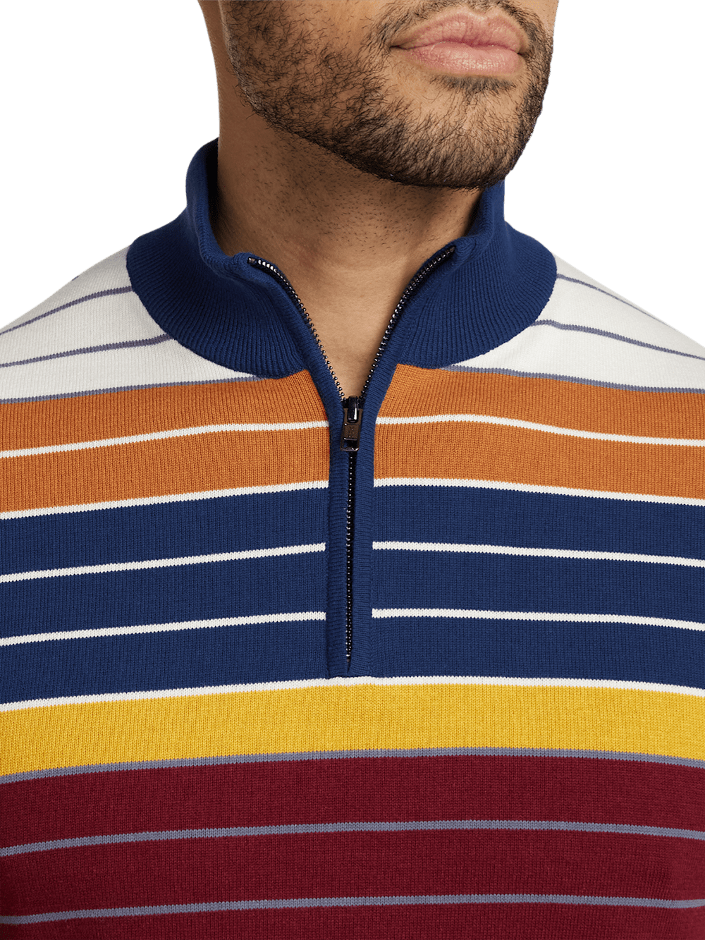 Alternate Image of Cotton Quarter Zip Mock Neck Sweater-2