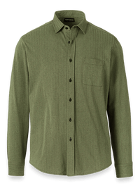 Cotton Button Front Polo - Green