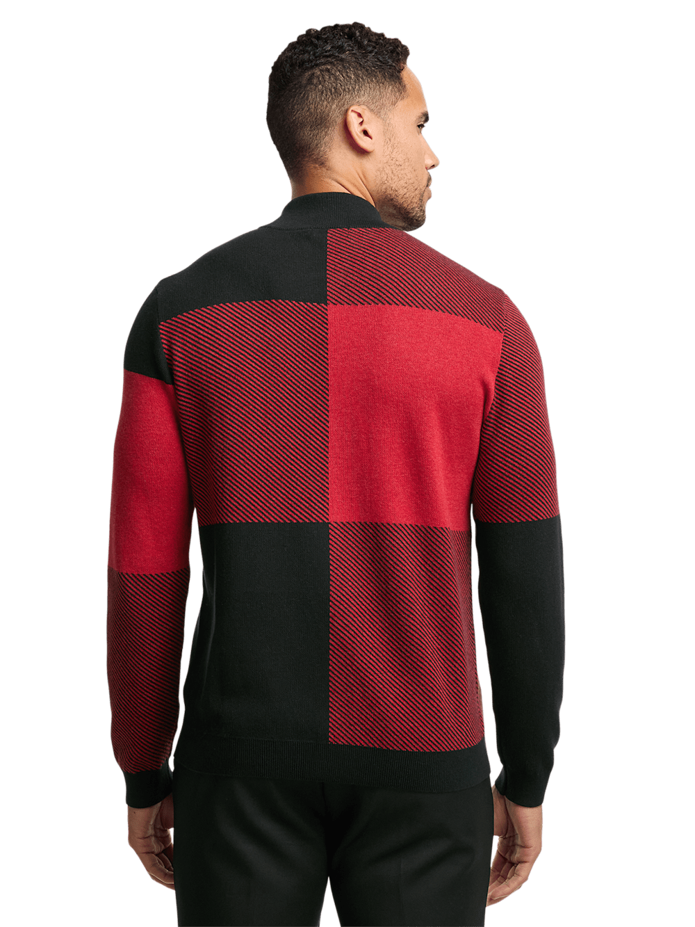 Alternate Image of Cotton Full Zip Mock Neck Sweater-4
