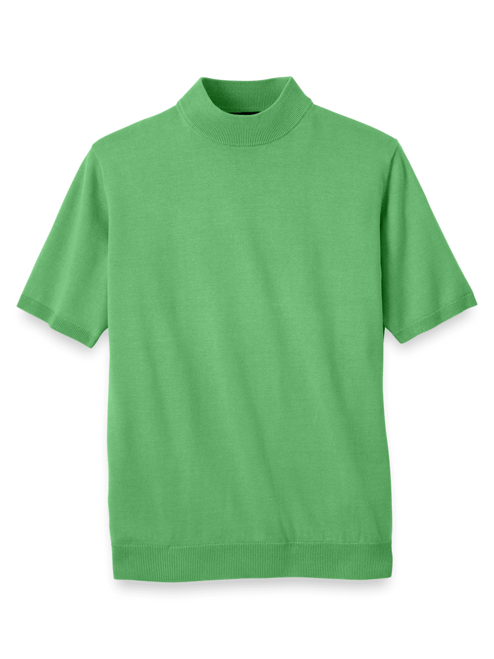 Product Image of Cotton Mock Neck Sweater-Light Green
