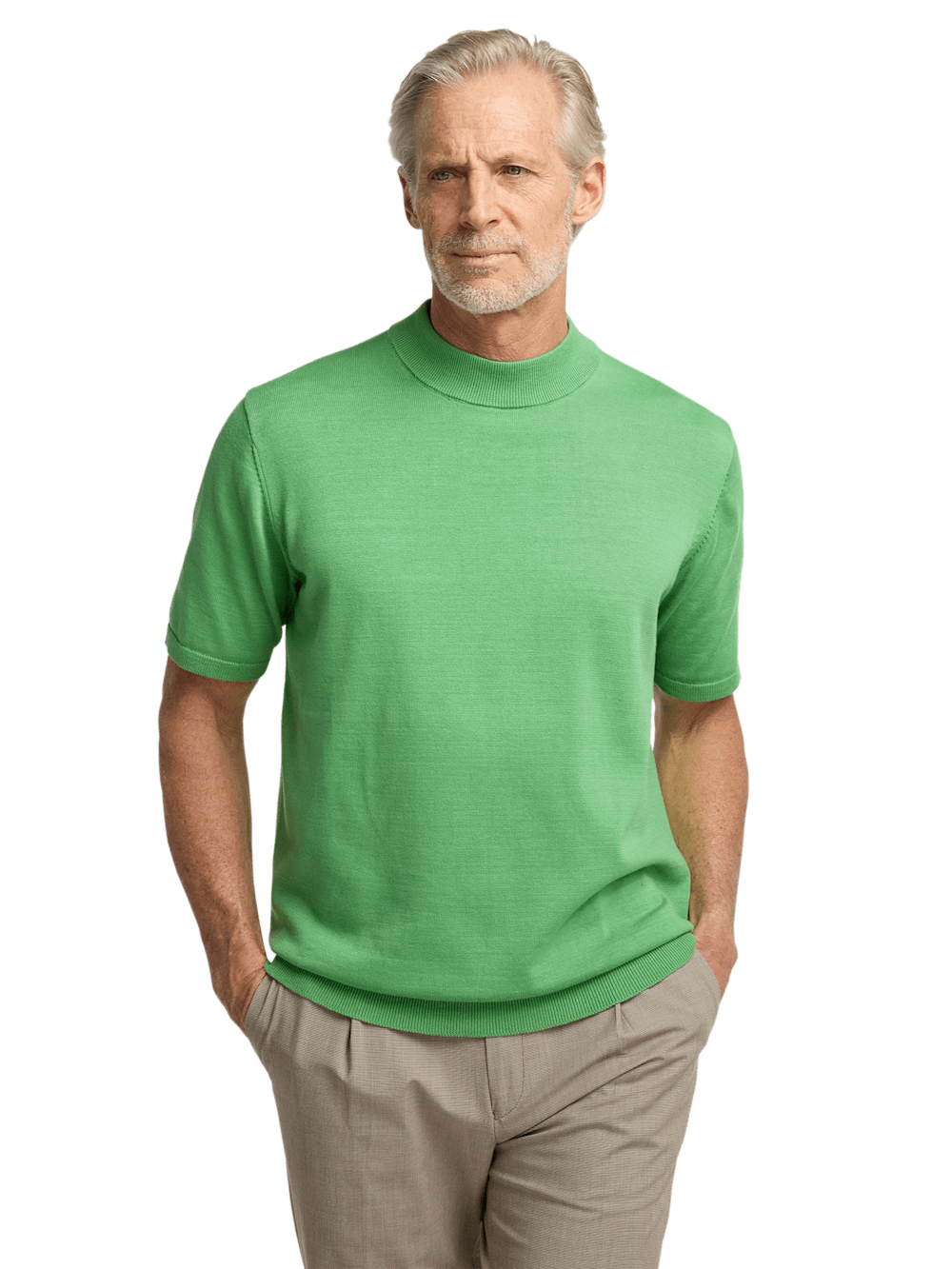 Alternate Image of Cotton Mock Neck Sweater-1