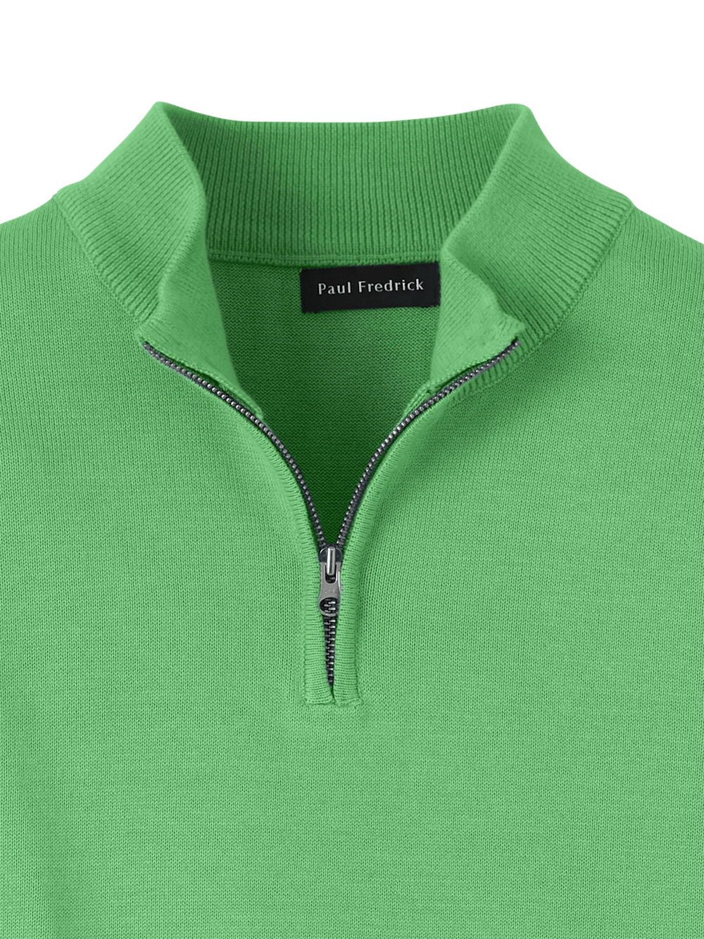 Alternate Image of Cotton Quarter Zip Mock Neck Sweater-5