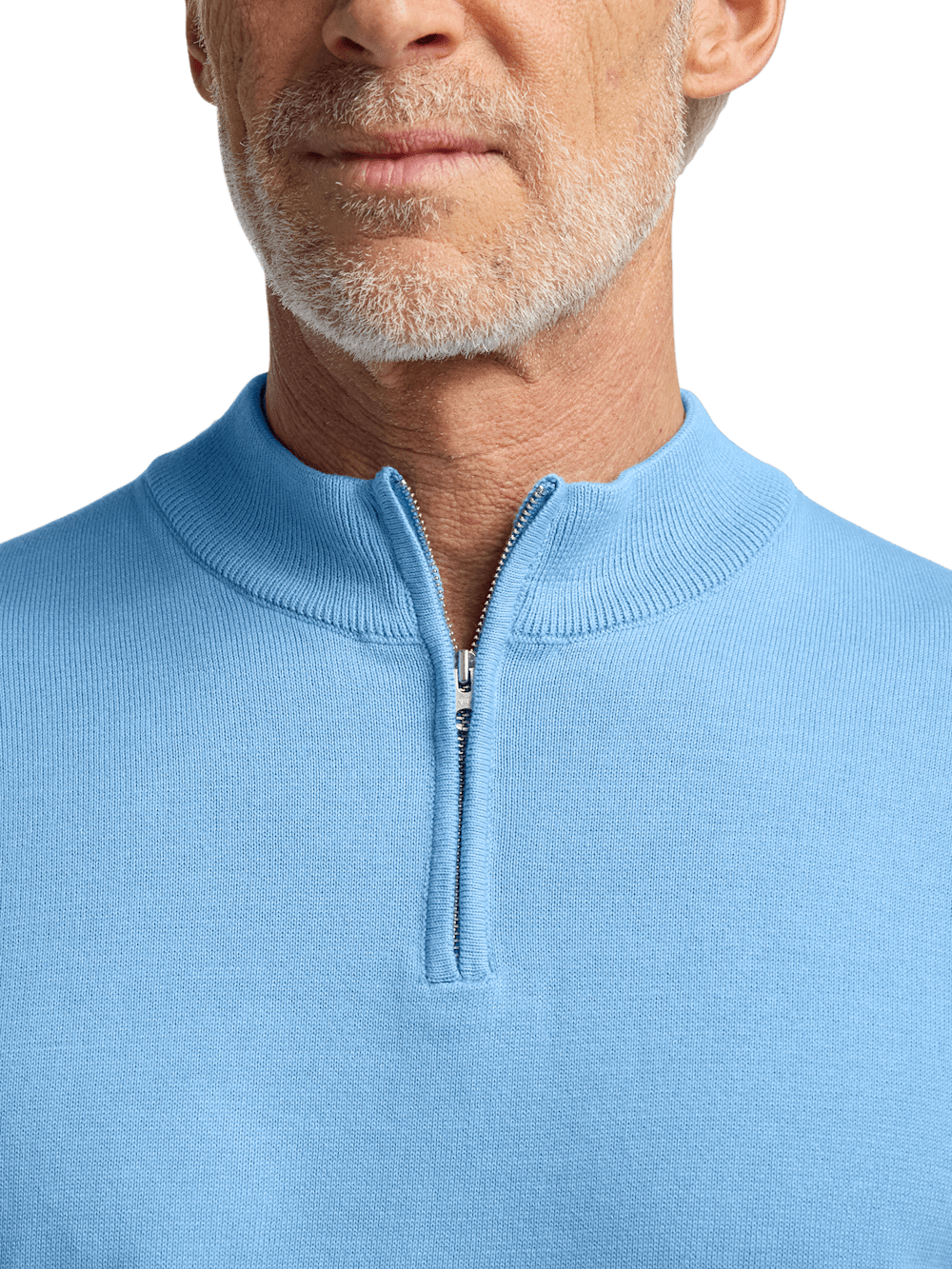 Alternate Image of Cotton Quarter Zip Mock Neck Sweater-2