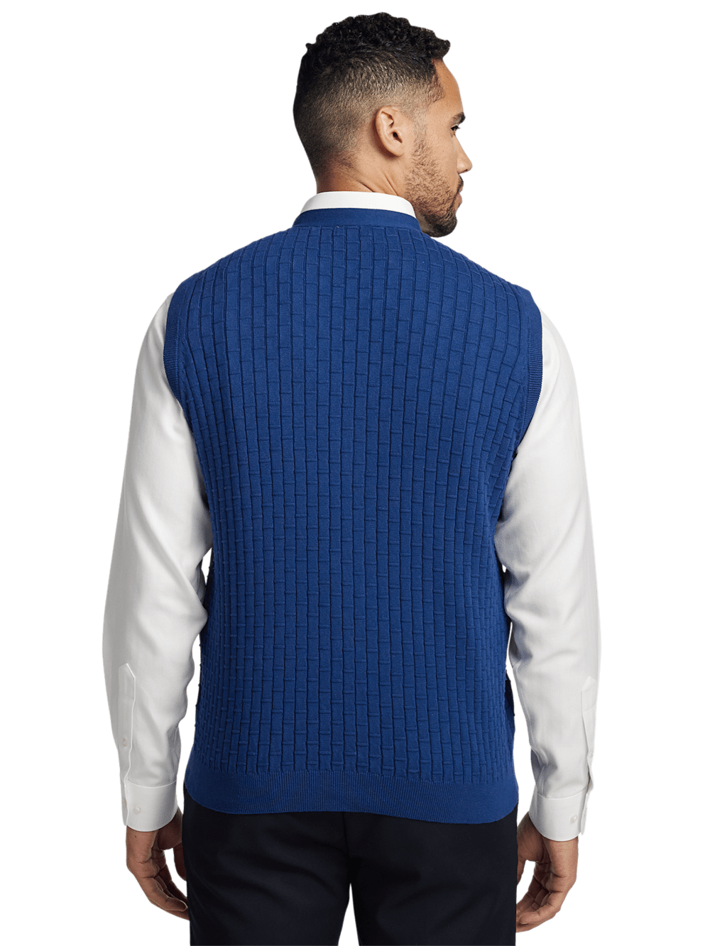 Alternate Image of Cotton Button Front Cardigan Vest-4