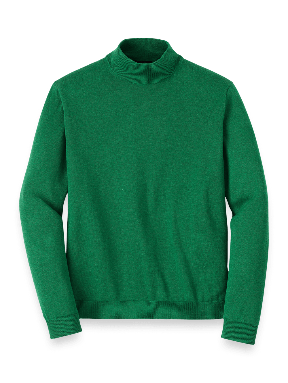 Product Image of Supima Cotton Mock Neck Sweater-Green