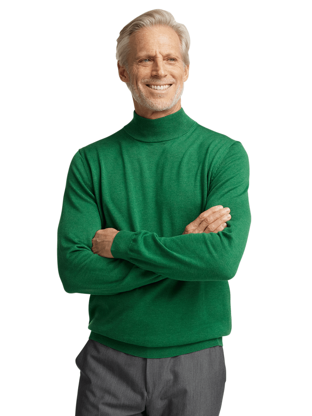 Alternate Image of Supima Cotton Mock Neck Sweater-1