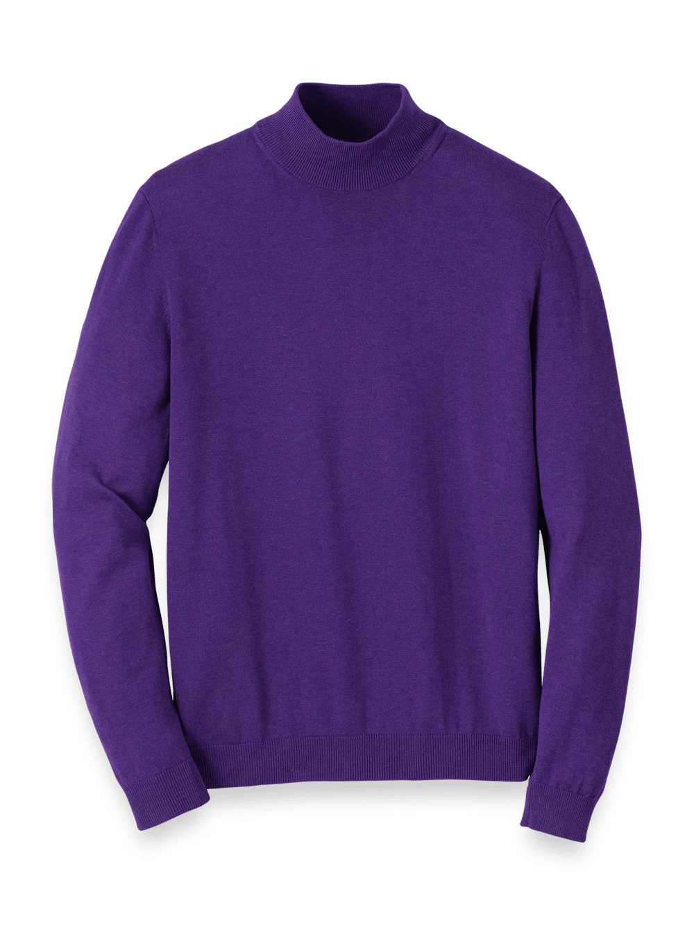 Product Image of Supima Cotton Mock Neck Sweater-Purple