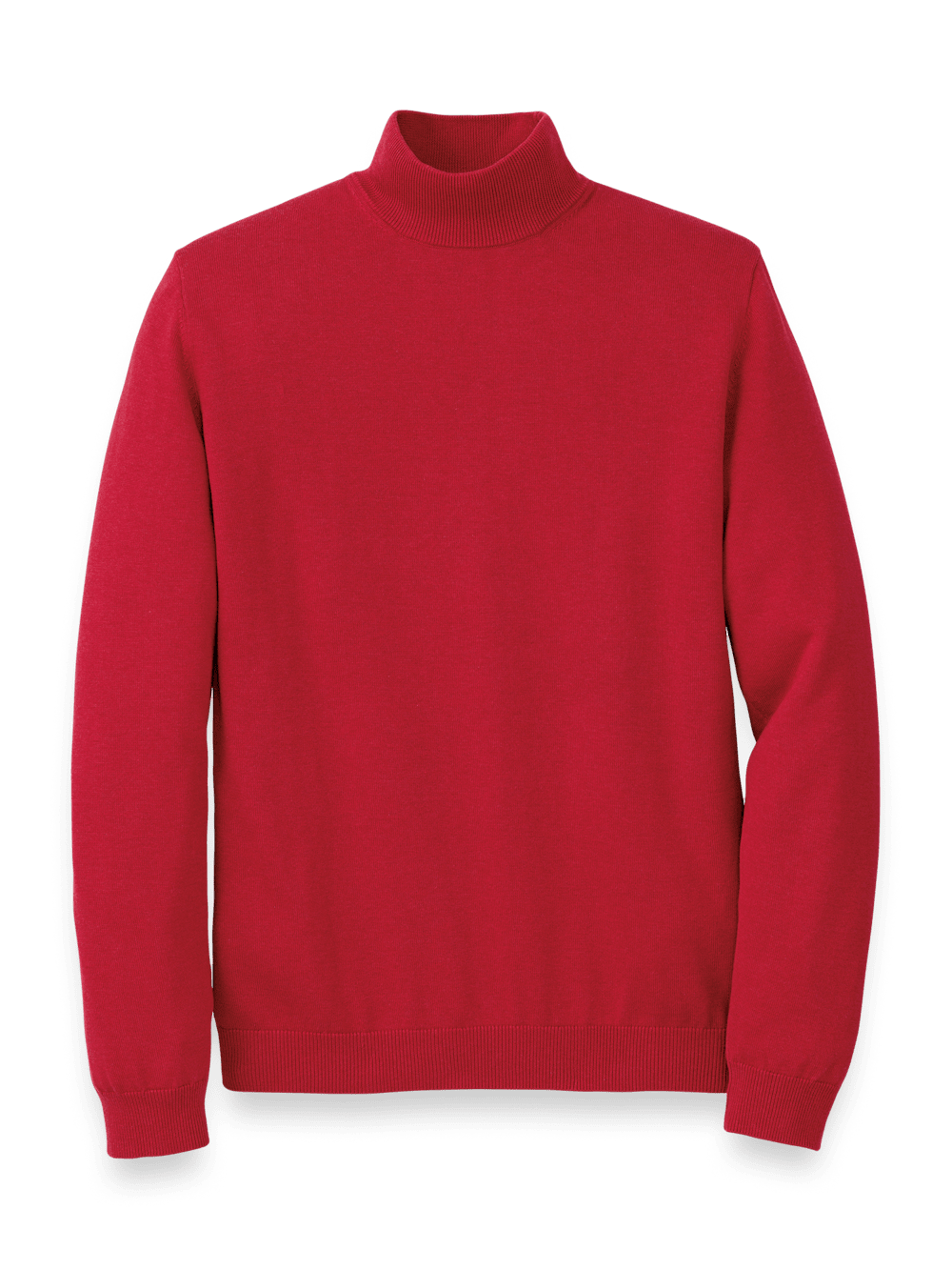 Product Image of Supima Cotton Mock Neck Sweater-Red