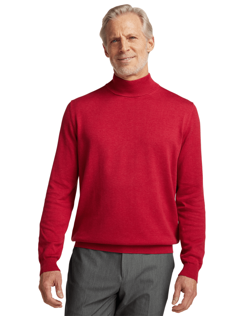 Alternate Image of Supima Cotton Mock Neck Sweater-1