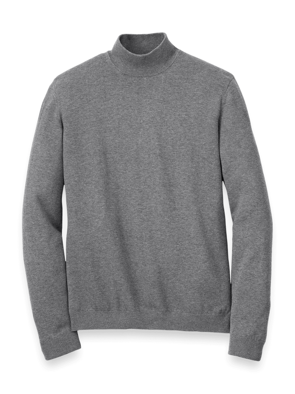 Product Image of Supima Cotton Mock Neck Sweater-Medium Grey