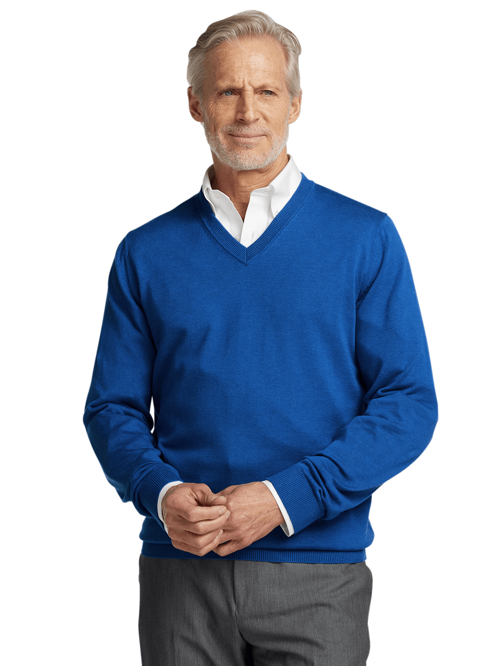 Alternate Image of Supima Cotton V-neck Sweater-1