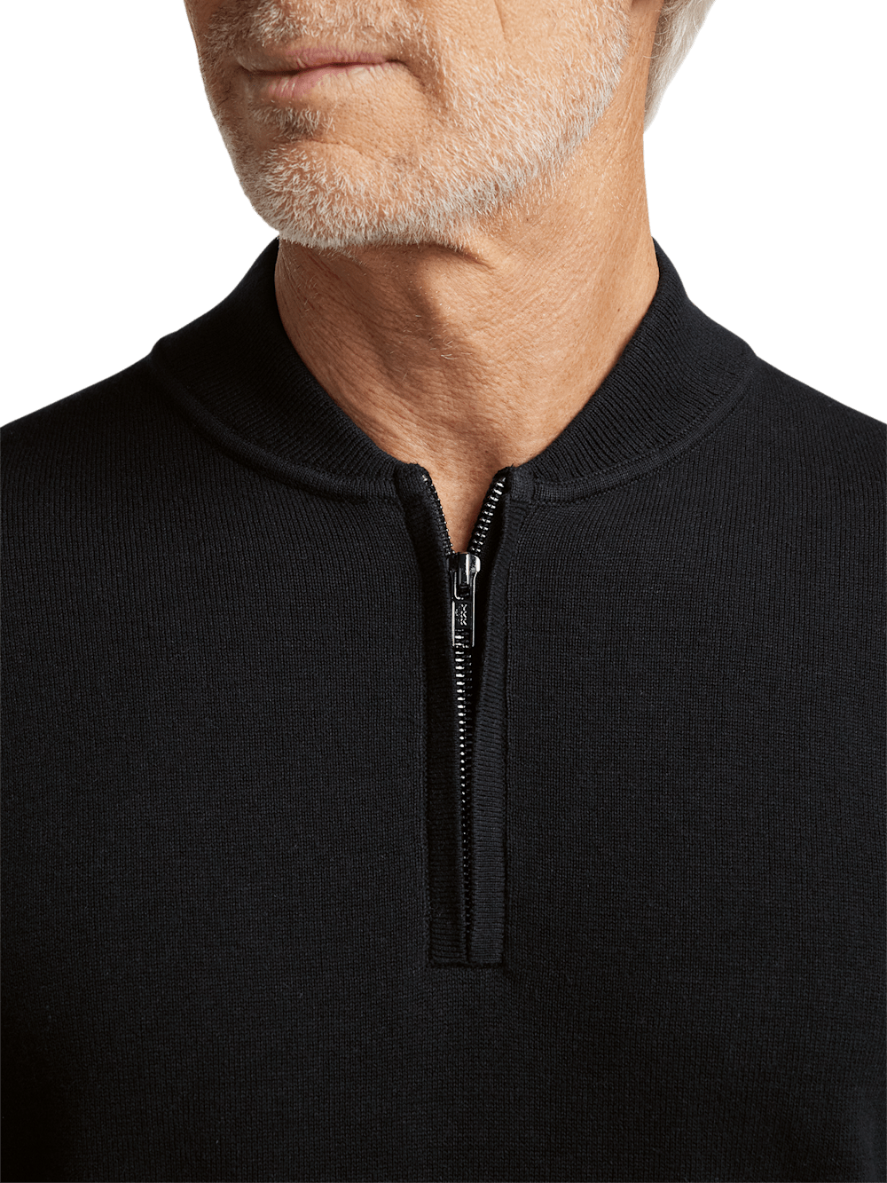 Alternate Image of Cotton Quarter Zip Mock Neck Sweater-2