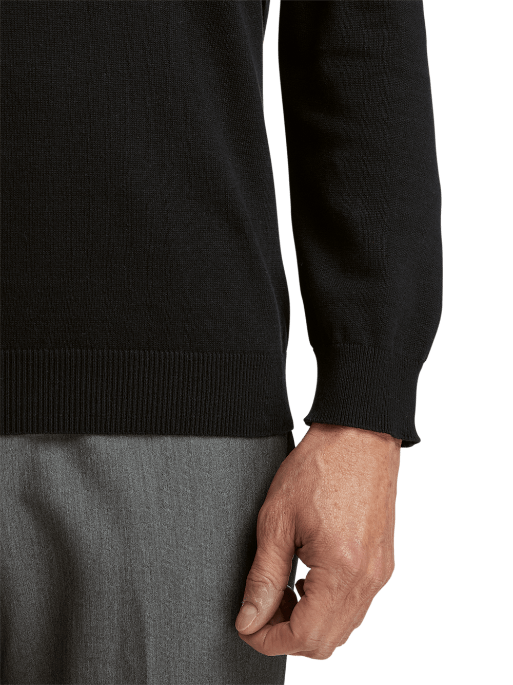 Alternate Image of Cotton Quarter Zip Mock Neck Sweater-3