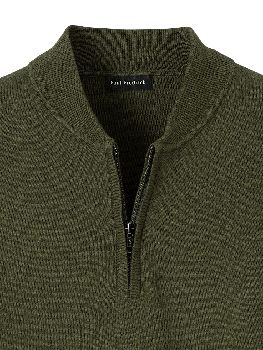 Alternate Image of Cotton Quarter Zip Mock Neck Sweater-5