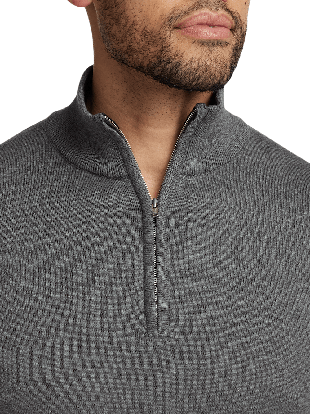 Alternate Image of Supima Cotton Quarter Zip Mock Neck Sweater-2