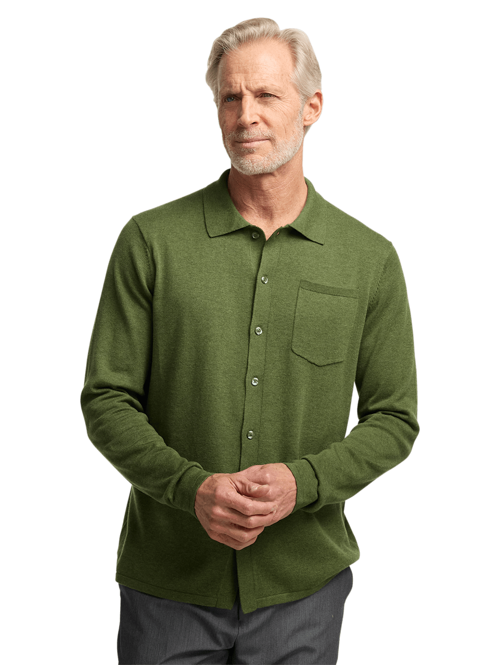 Alternate Image of Supima Cotton Button Front Polo-1