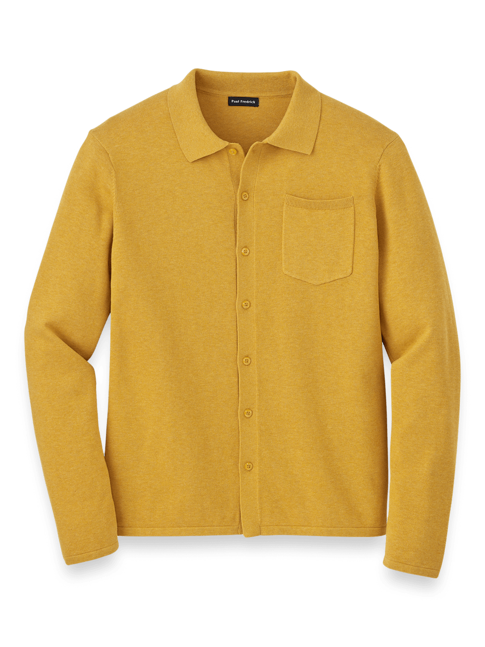 Product Image of Supima Cotton Button Front Polo-Mustard