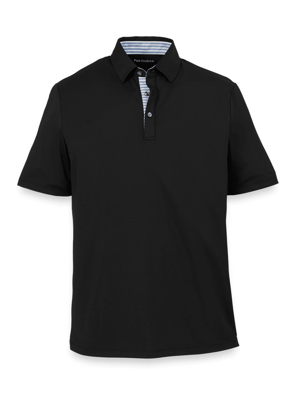 Product Image of Performance Blend Three Button Polo-Black