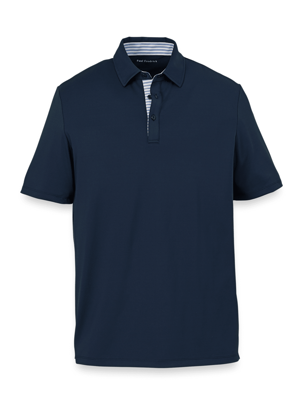 Product Image of Performance Blend Three Button Polo-Navy