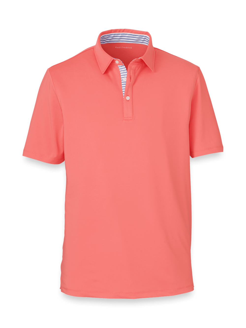 Product Image of Performance Blend Three Button Polo-Bright Coral