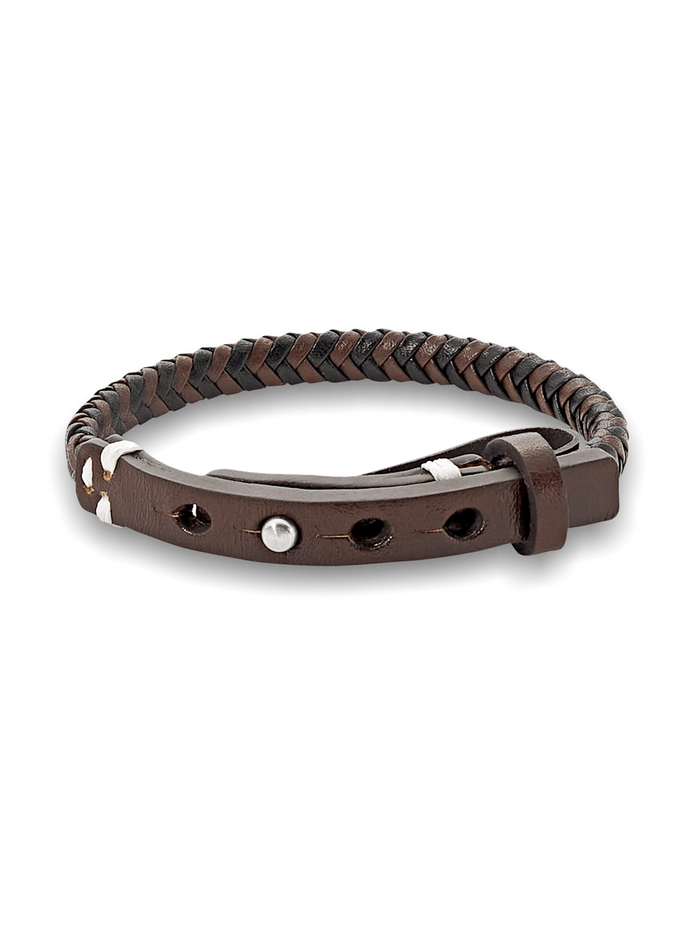 Product Image of Leather Bracelet-Black/Brown