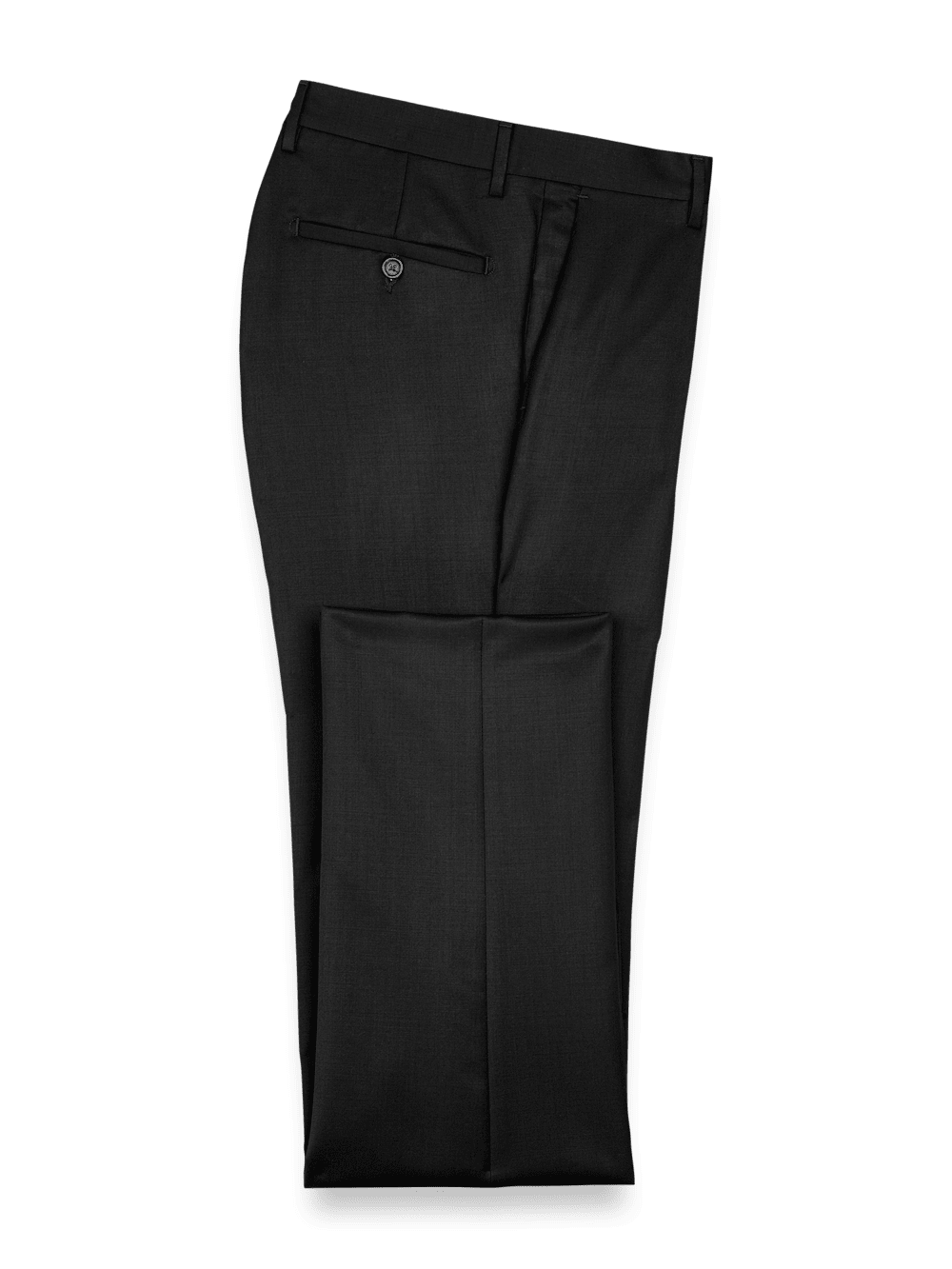 Product Image of Wool Gabardine Pants-Black#model_flat front