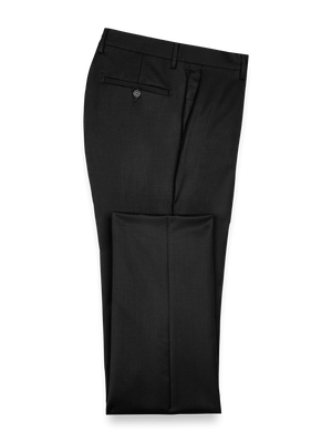 Wool Gabardine Pants - Black