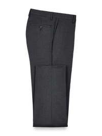 Wool Gabardine Pants - Charcoal