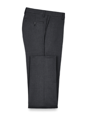 Wool Gabardine Pants - Charcoal