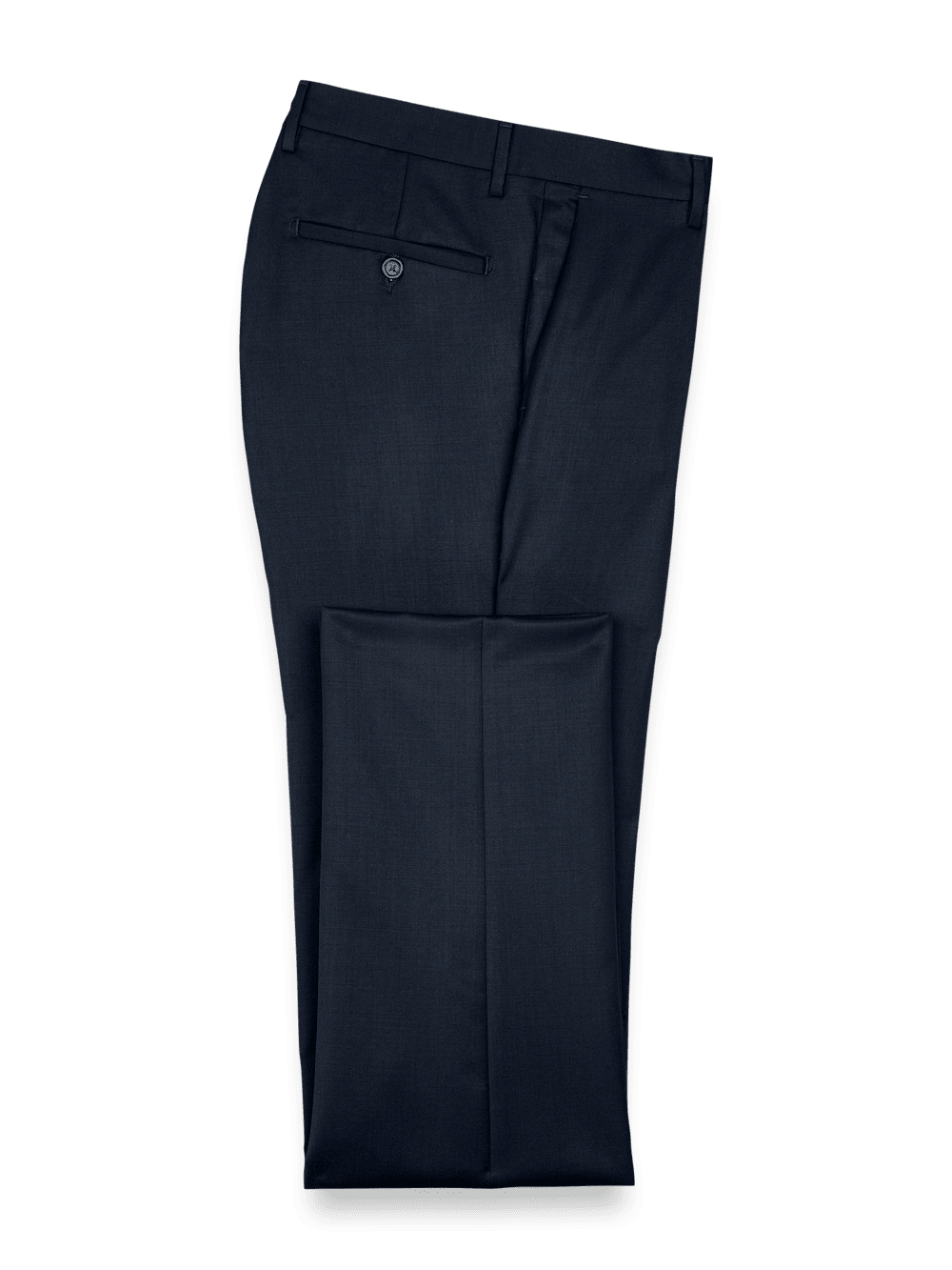 Product Image of Wool Gabardine Pants-Dark Navy#model_flat front